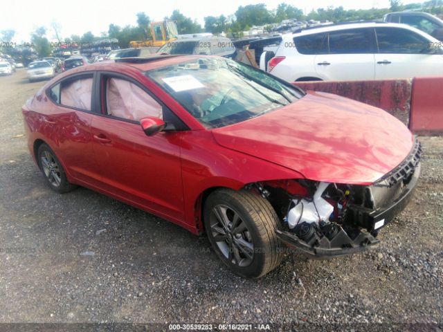 hyundai elantra 2018 5npd84lf6jh401817