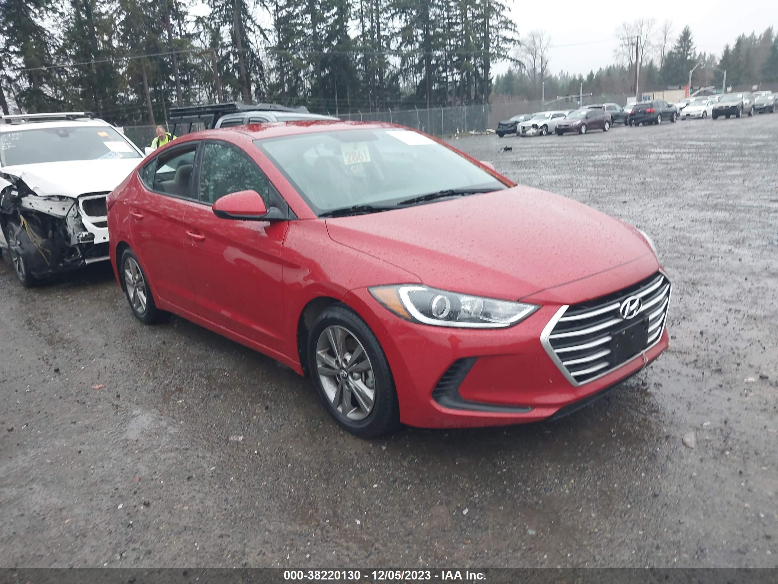 hyundai elantra 2018 5npd84lf7jh313911