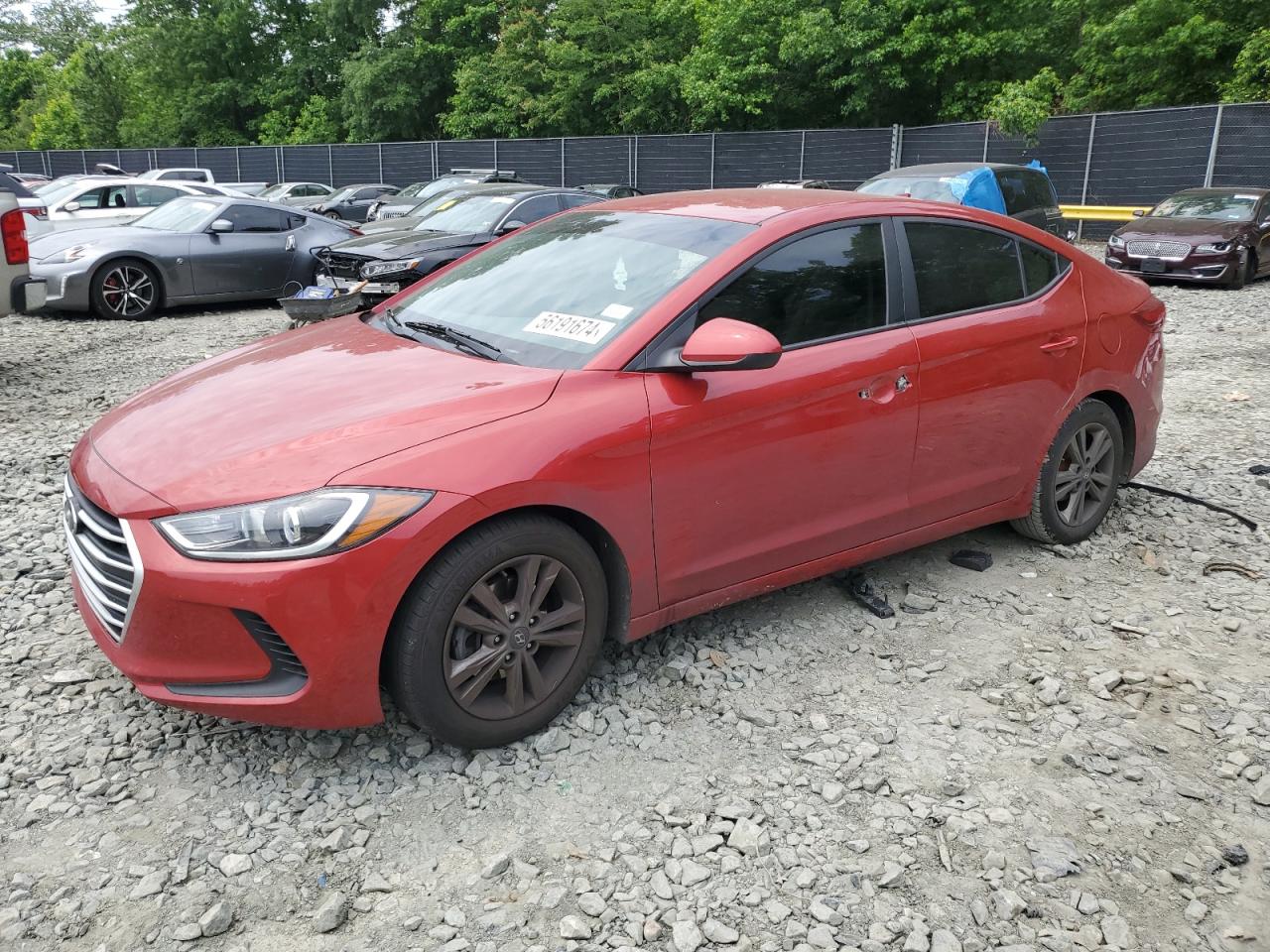 hyundai elantra 2018 5npd84lf9jh395284