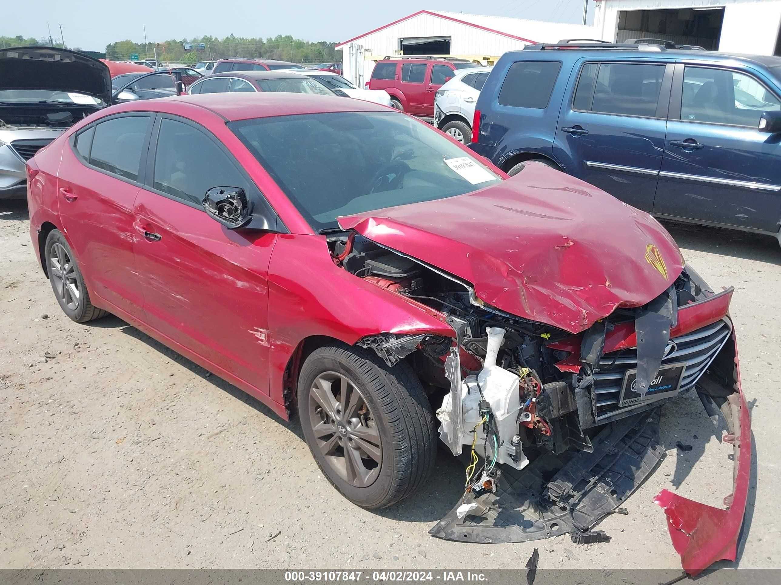 hyundai elantra 2018 5npd84lfxjh253655