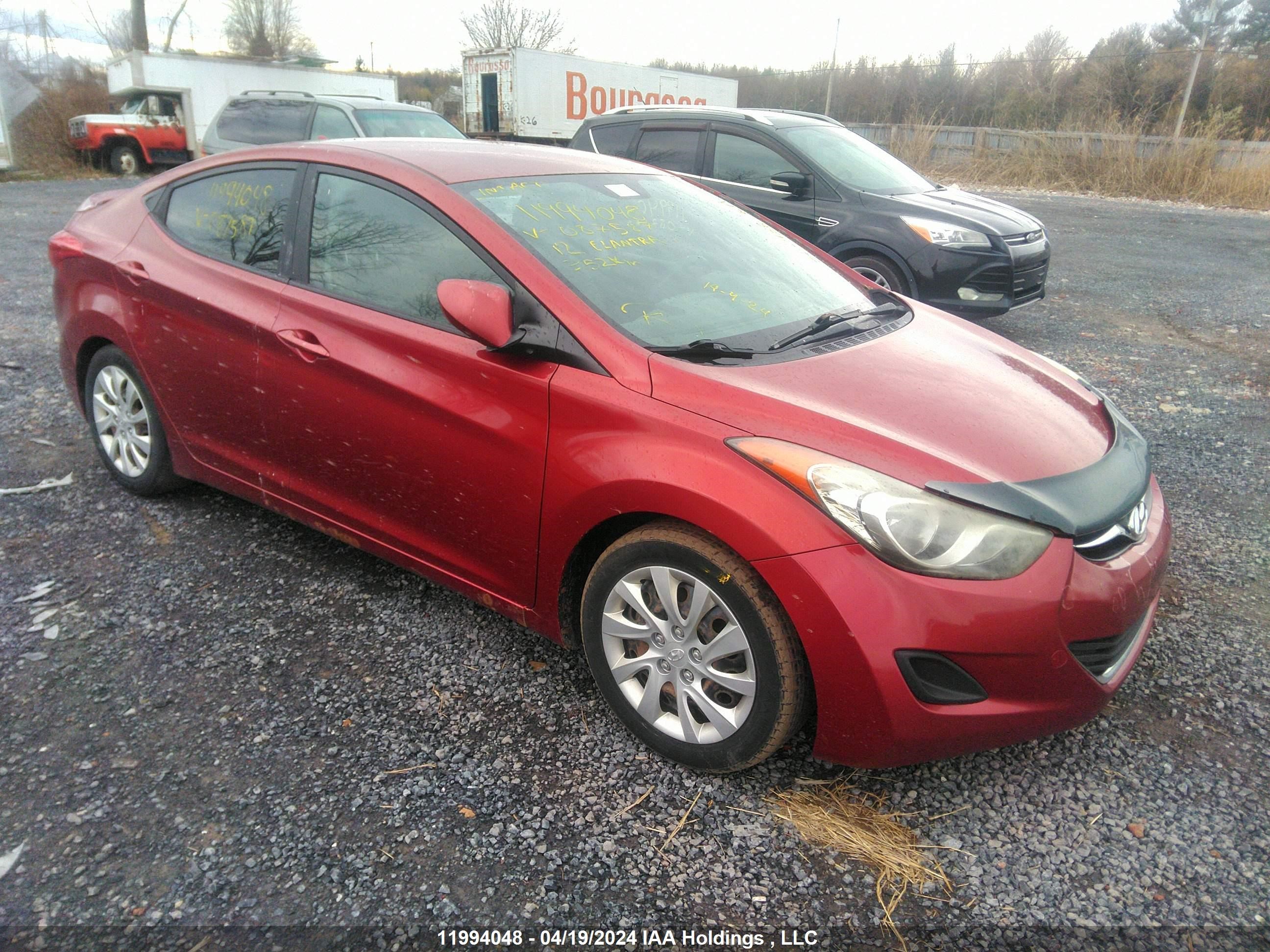 hyundai elantra 2012 5npdh4ae3ch087587