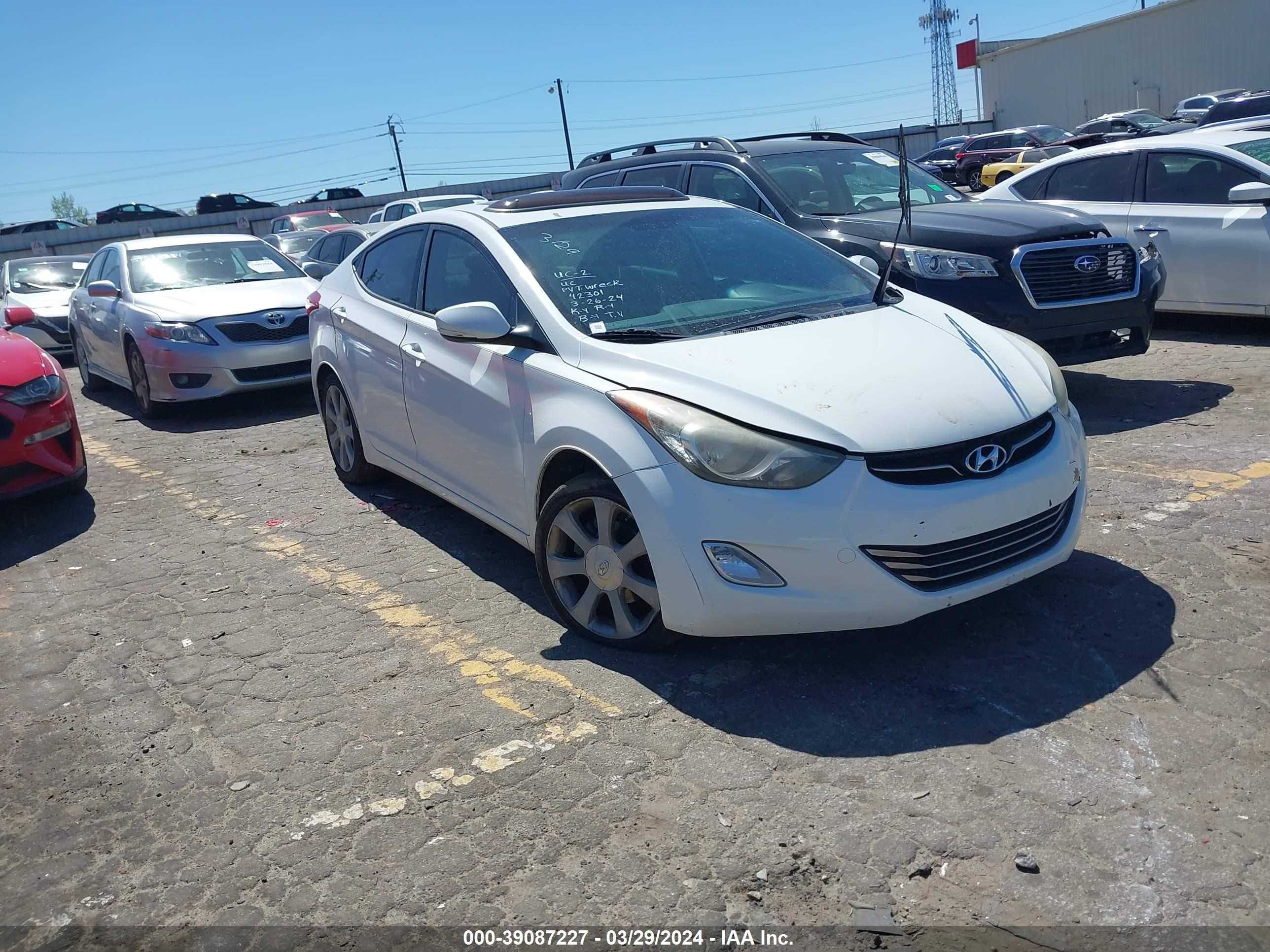 hyundai elantra 2012 5npdh4ae7ch118324