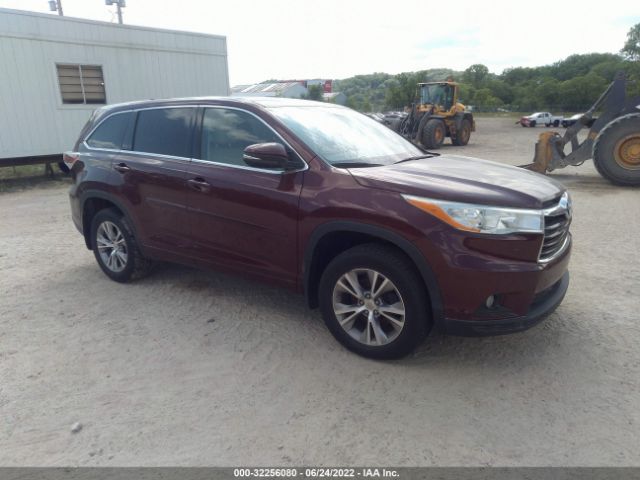 toyota highlander 2014 5tdbkrfh4es059352