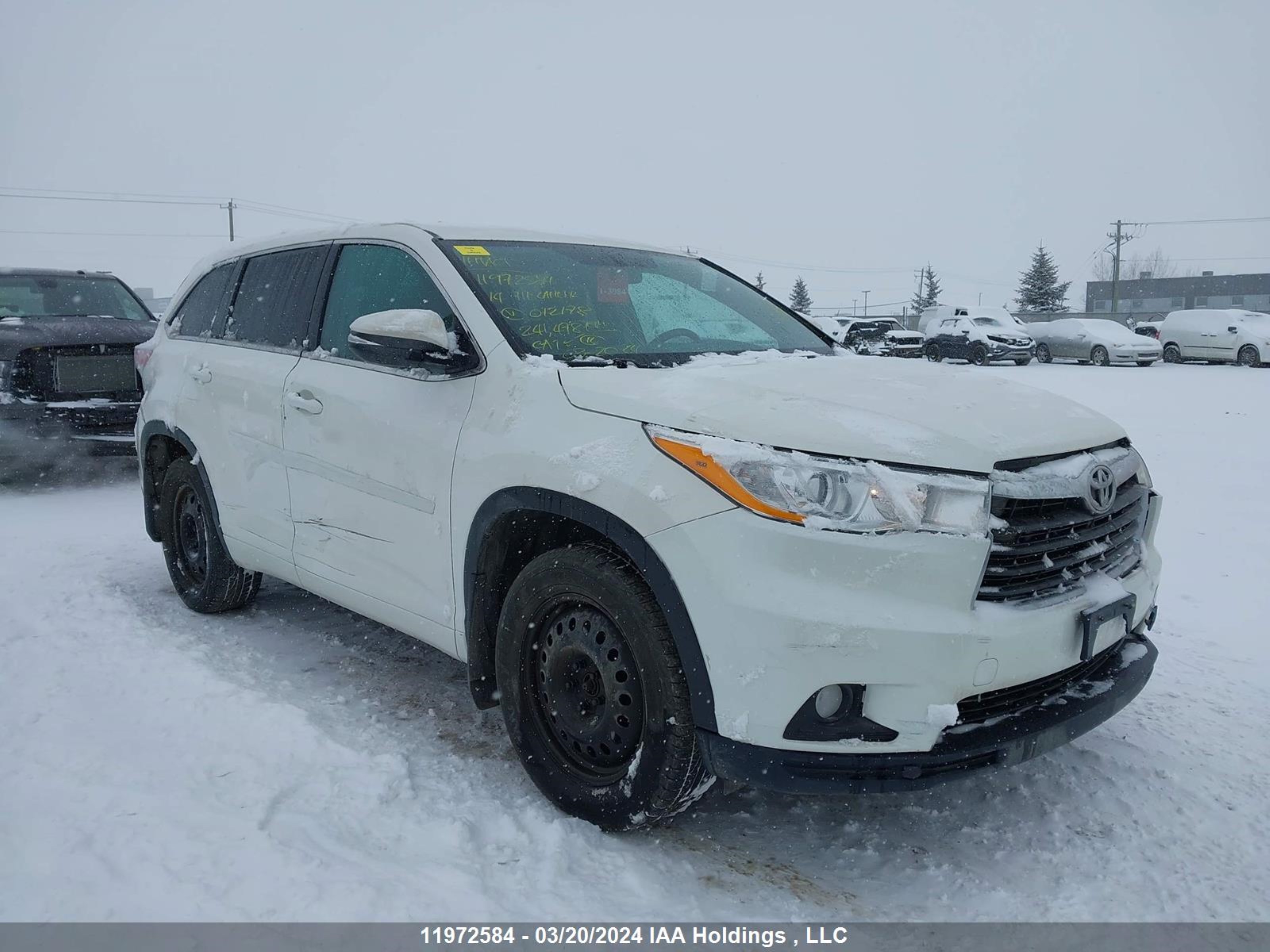 toyota highlander 2014 5tdbkrfhxes012178