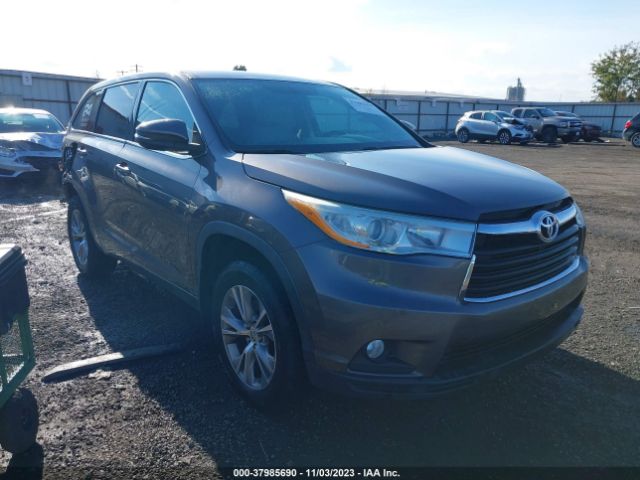 toyota highlander 2014 5tdbkrfhxes034312