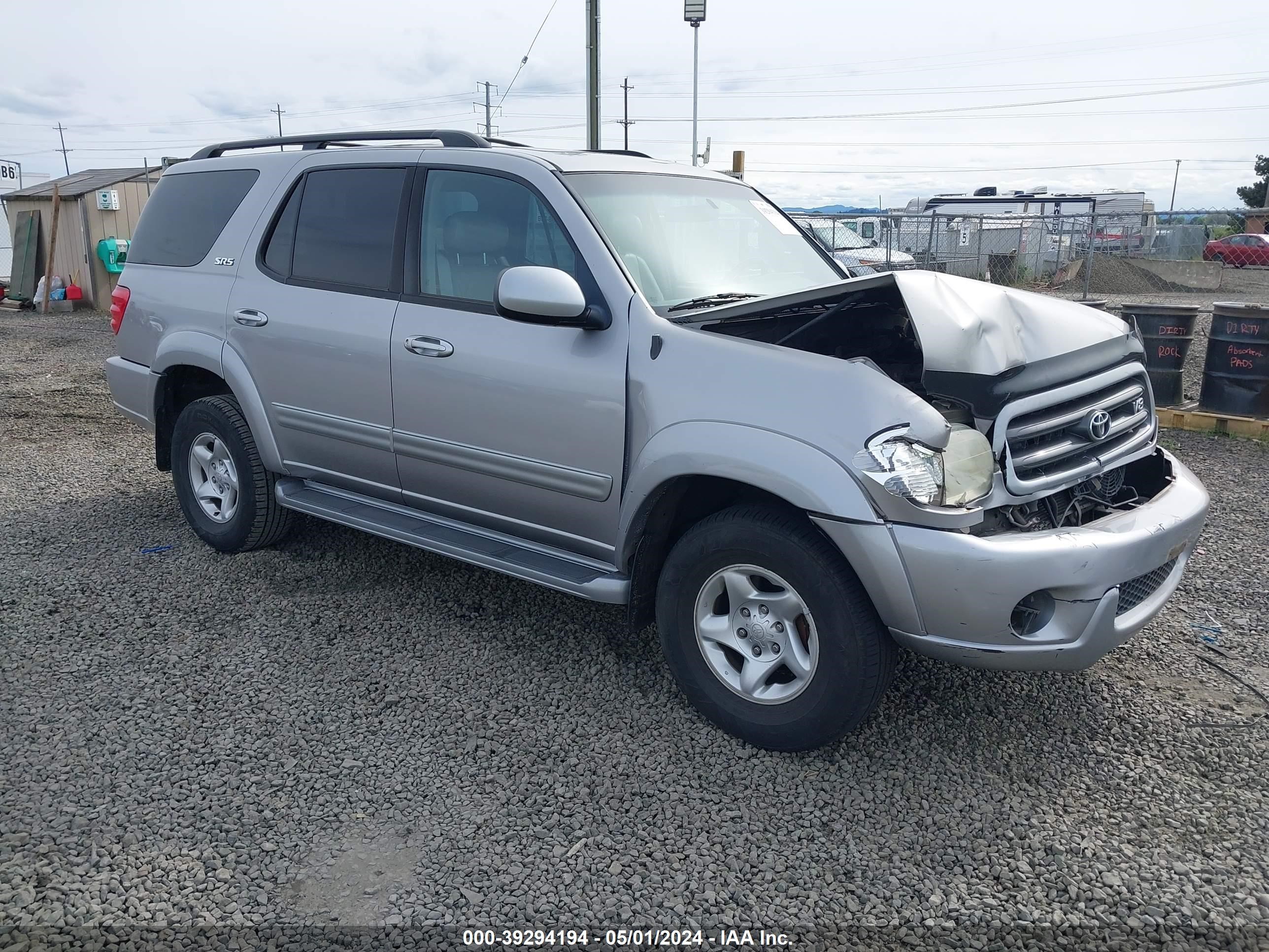 toyota sequoia 2001 5tdbt44a01s039356