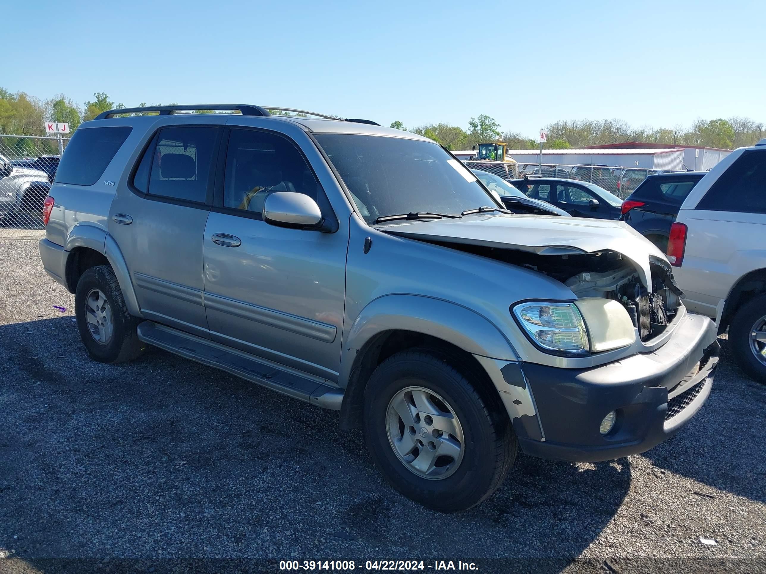 toyota sequoia 2004 5tdbt44a04s205539