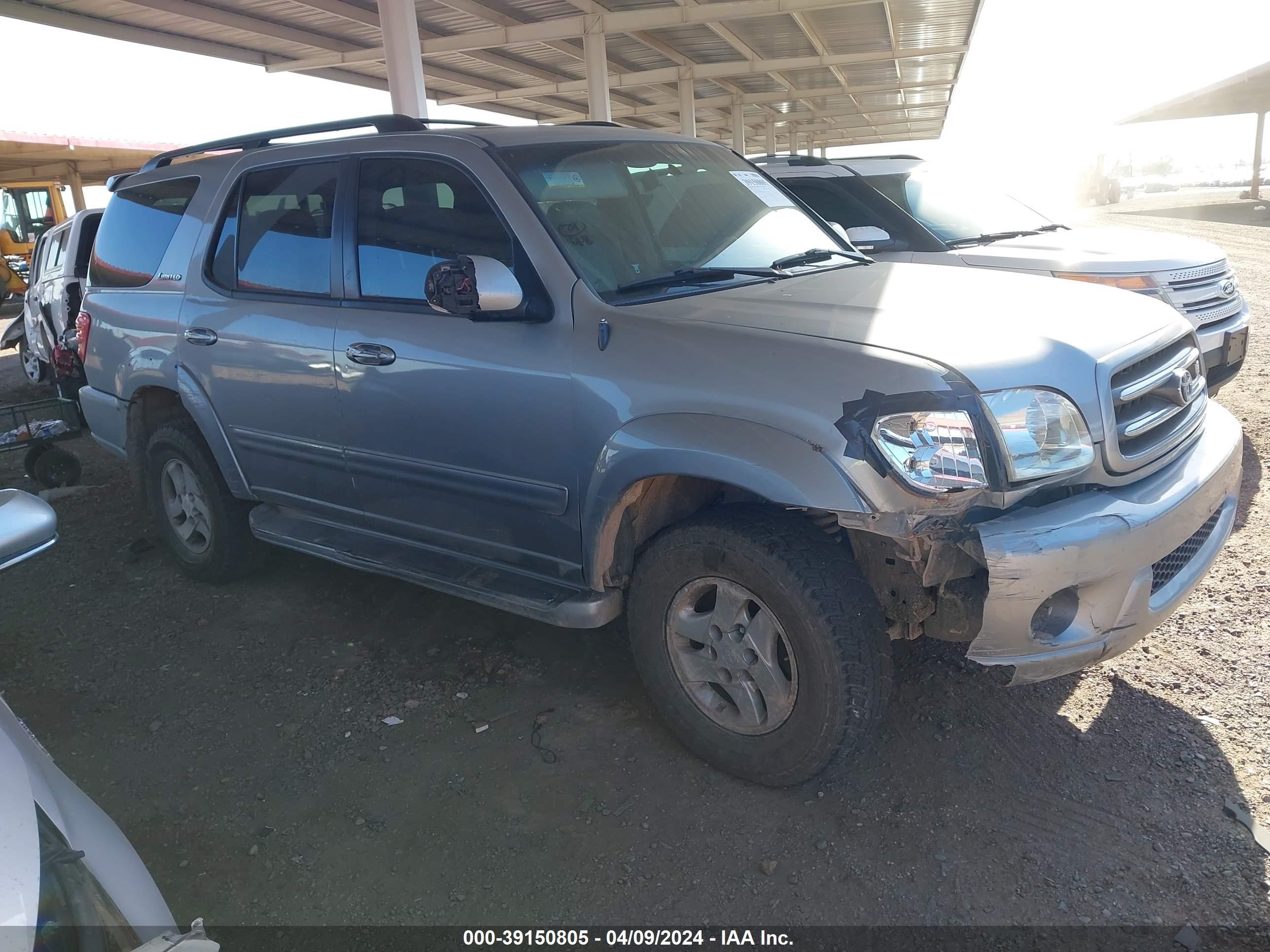 toyota sequoia 2002 5tdbt48a02s060574