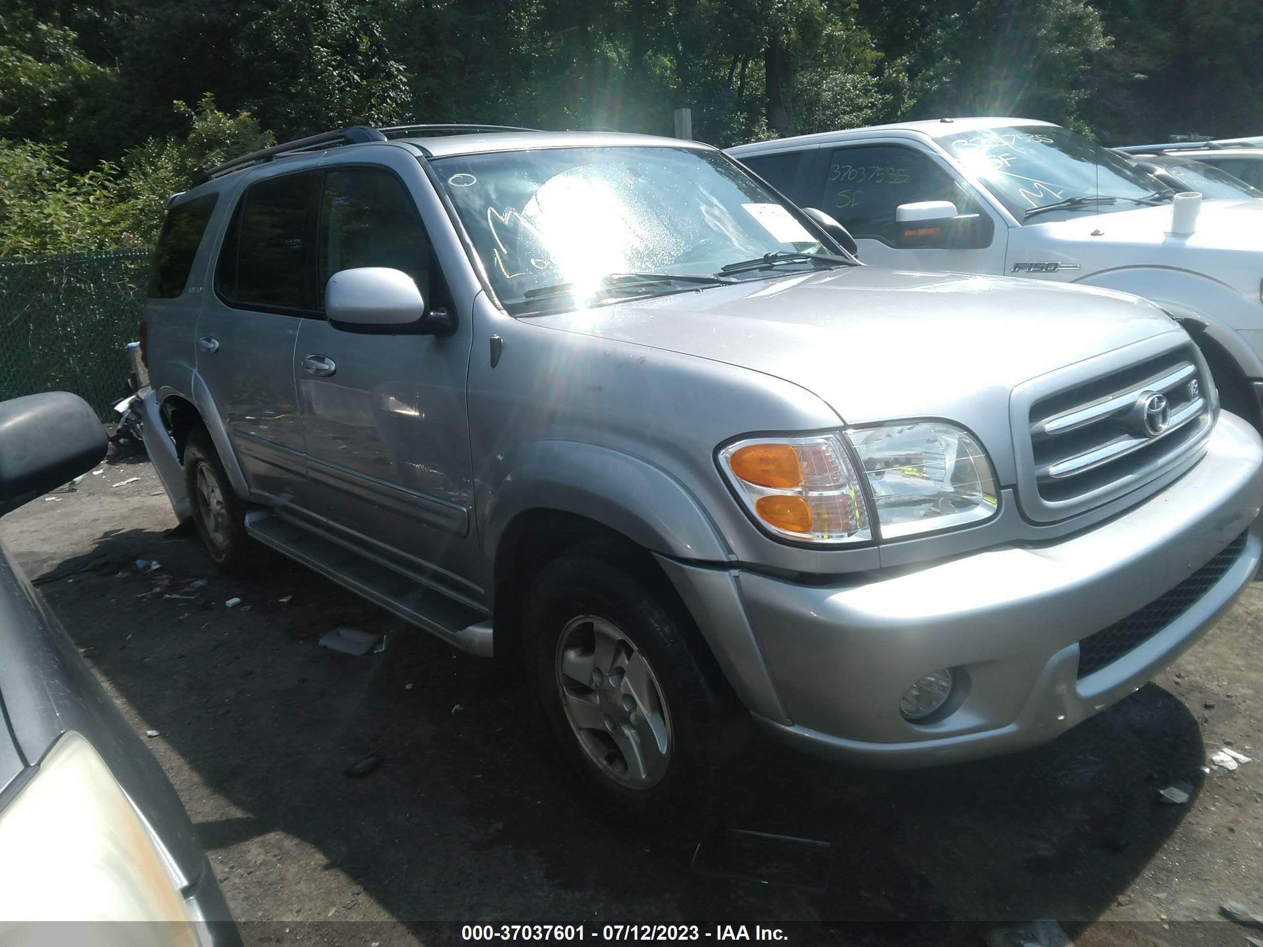 toyota sequoia 2002 5tdbt48a52s069013