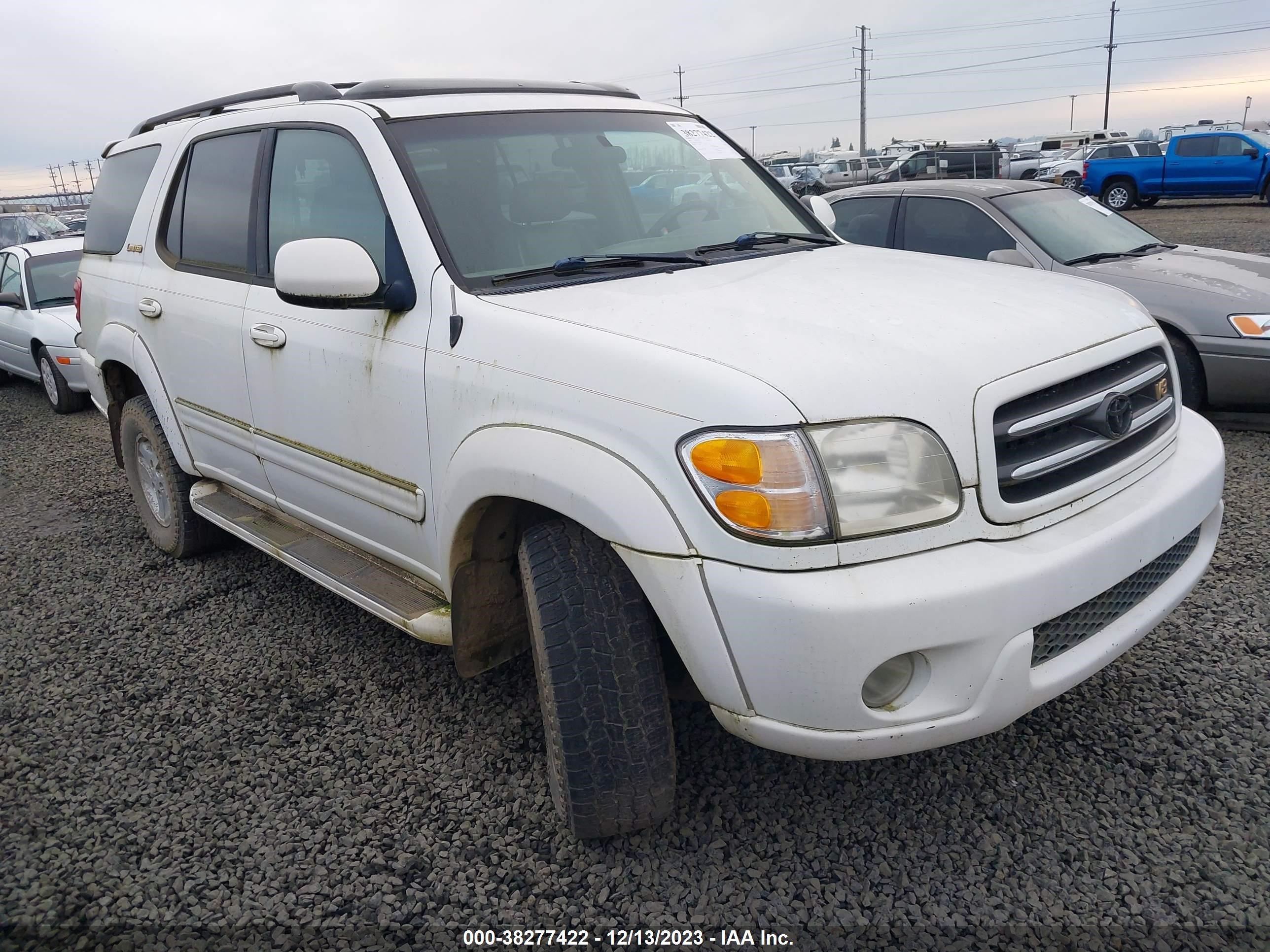 toyota sequoia 2001 5tdbt48a61s028145