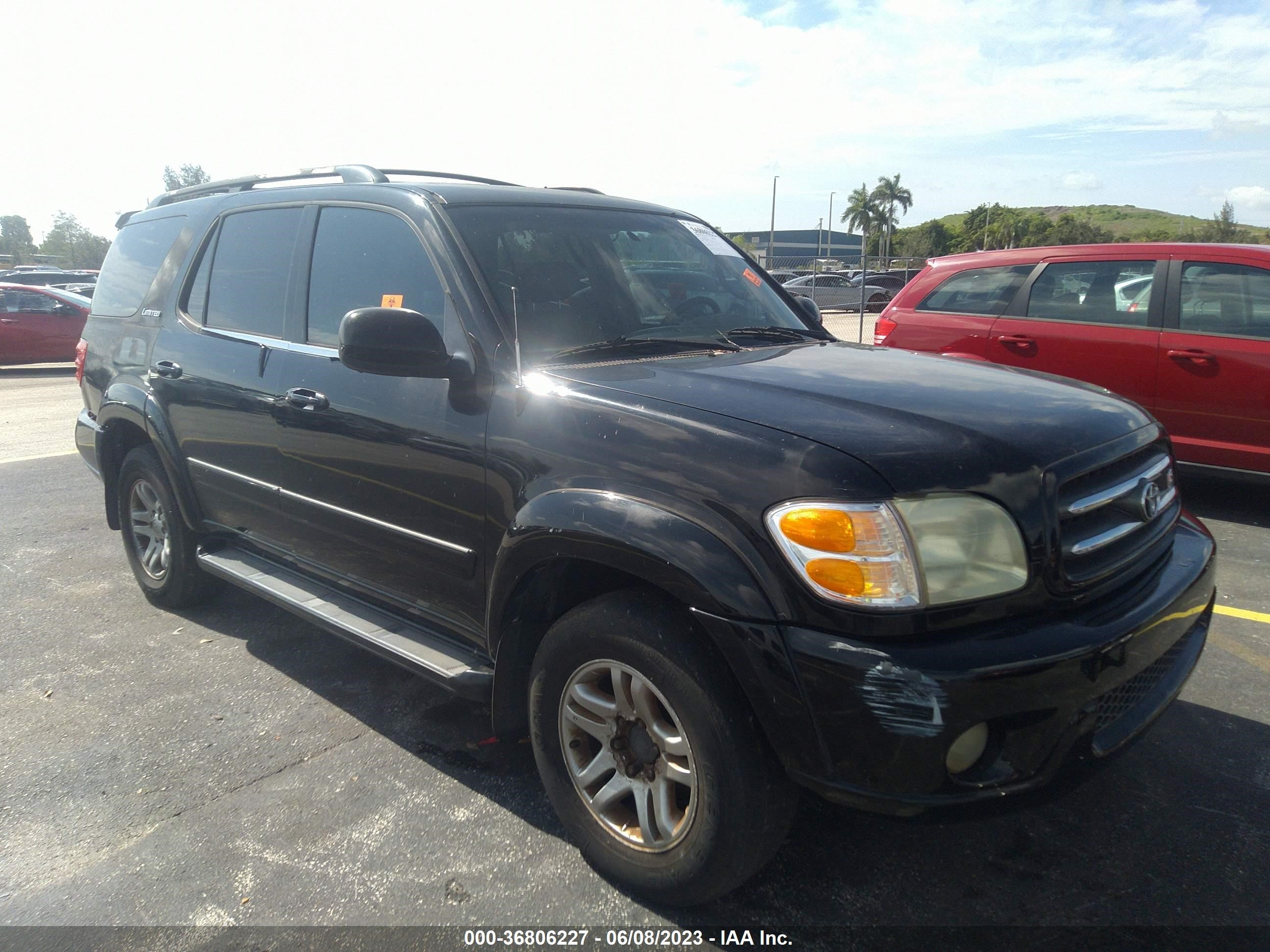 toyota sequoia 2003 5tdbt48a93s148296