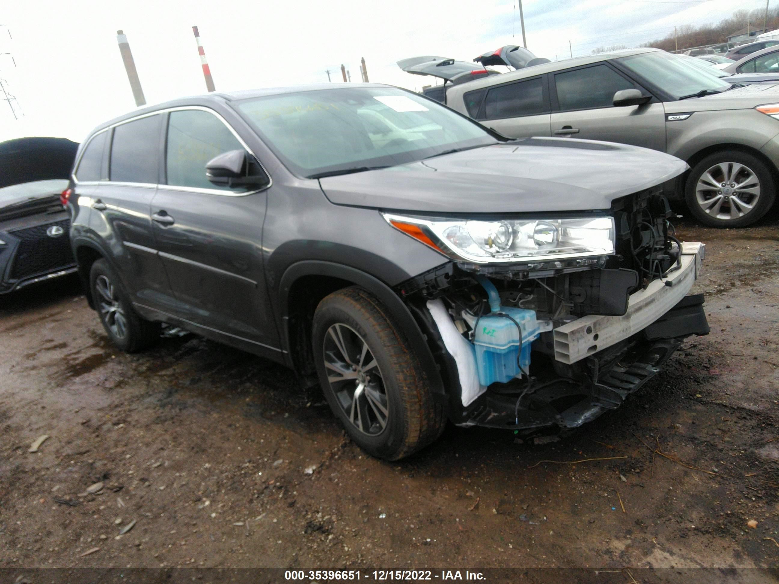 toyota highlander 2017 5tdbzrfh1hs386632