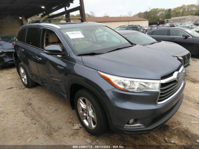 toyota highlander hybrid 2014 5tddcrfh2es006168