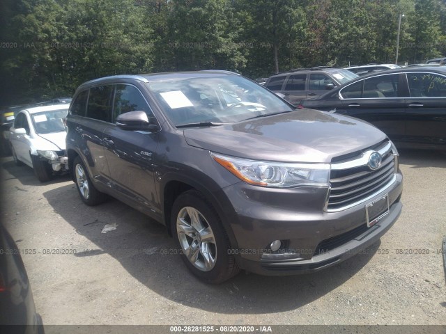 toyota highlander hybrid 2016 5tddcrfh2gs015214