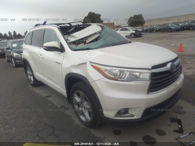 toyota highlander hybrid 2015 5tddcrfh6fs013609