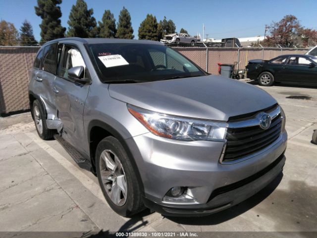 toyota highlander hybrid 2014 5tddcrfhxes004992