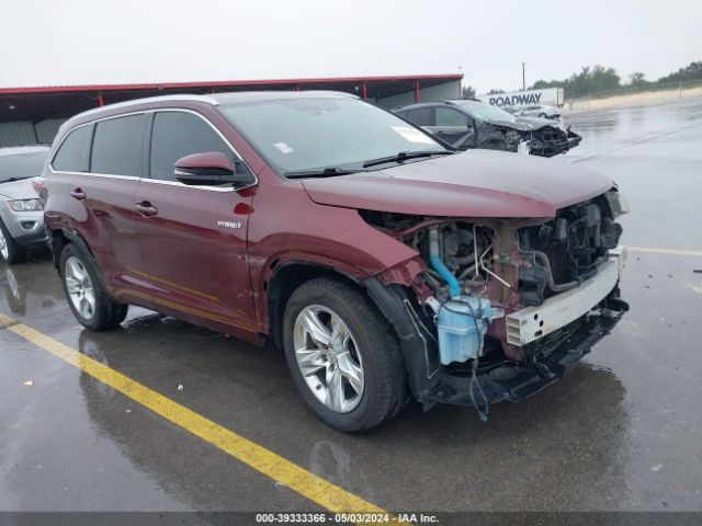 toyota highlander hybrid 2014 5tddcrfhxes006743