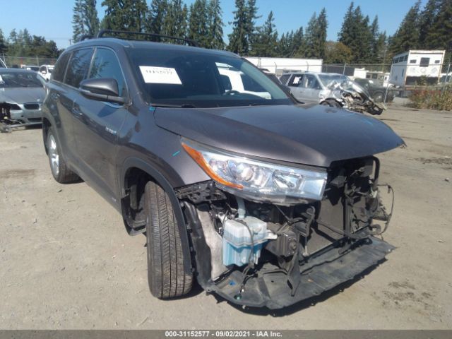 toyota highlander hybrid 2016 5tddcrfhxgs015123