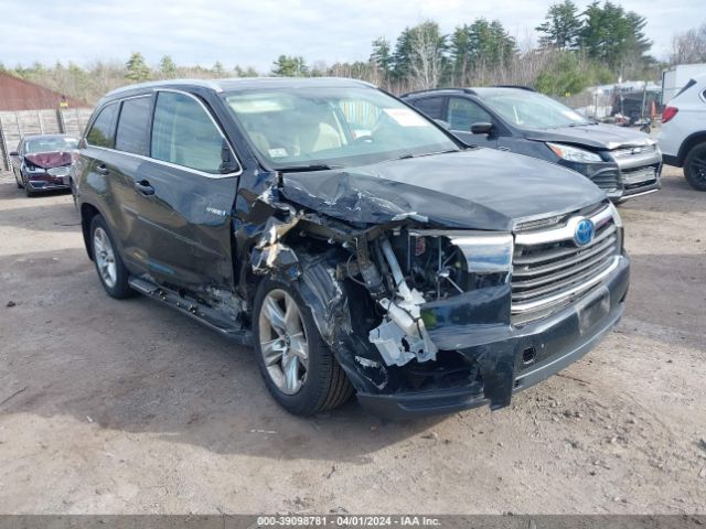 toyota highlander hybrid 2016 5tddcrfhxgs018412