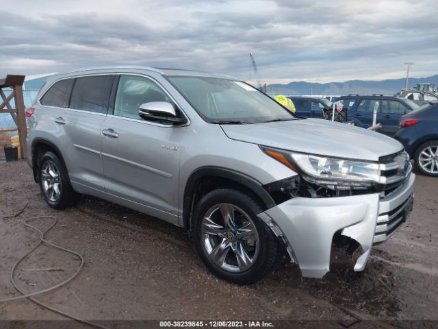 toyota highlander hybrid 2019 5tddgrfh0ks078678