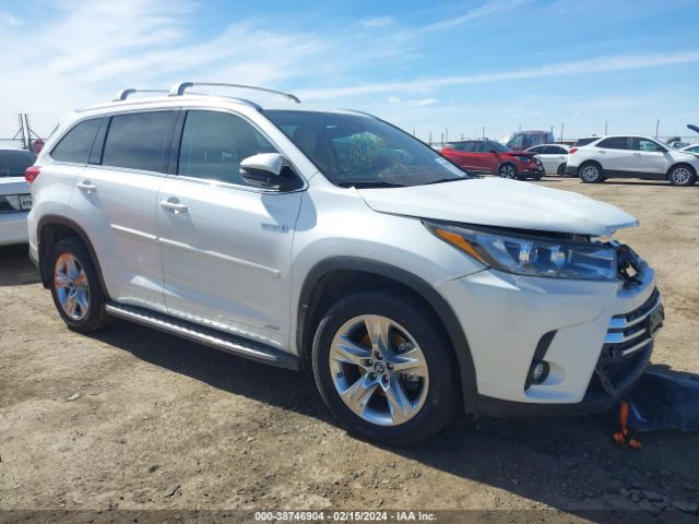 toyota highlander hybrid 2019 5tddgrfh2ks061560