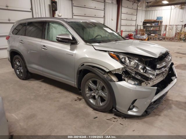 toyota highlander hybrid 2018 5tddgrfh9js037514