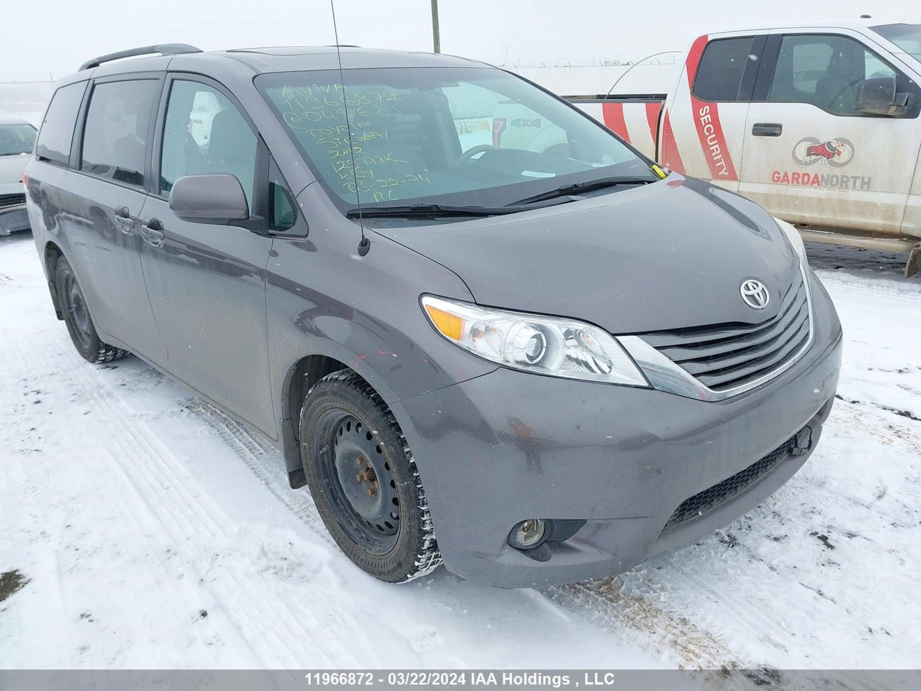 toyota sienna 2012 5tddk3dc5cs045681