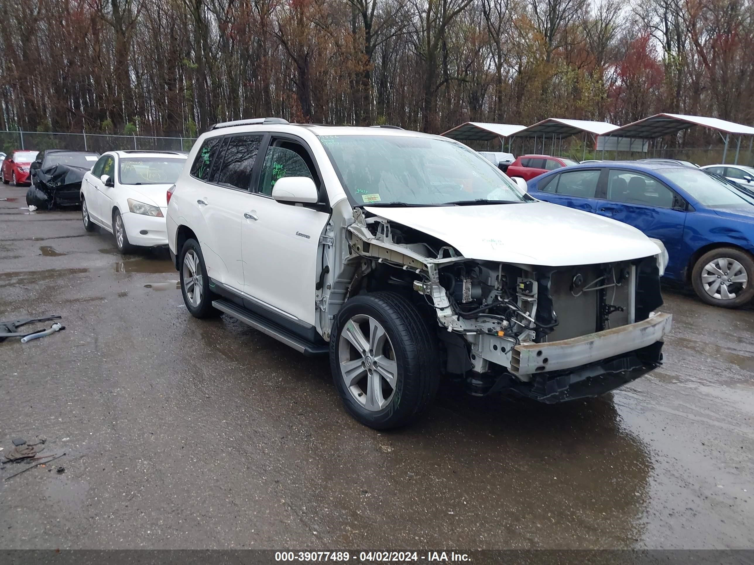 toyota highlander 2012 5tddk3eh8cs095260