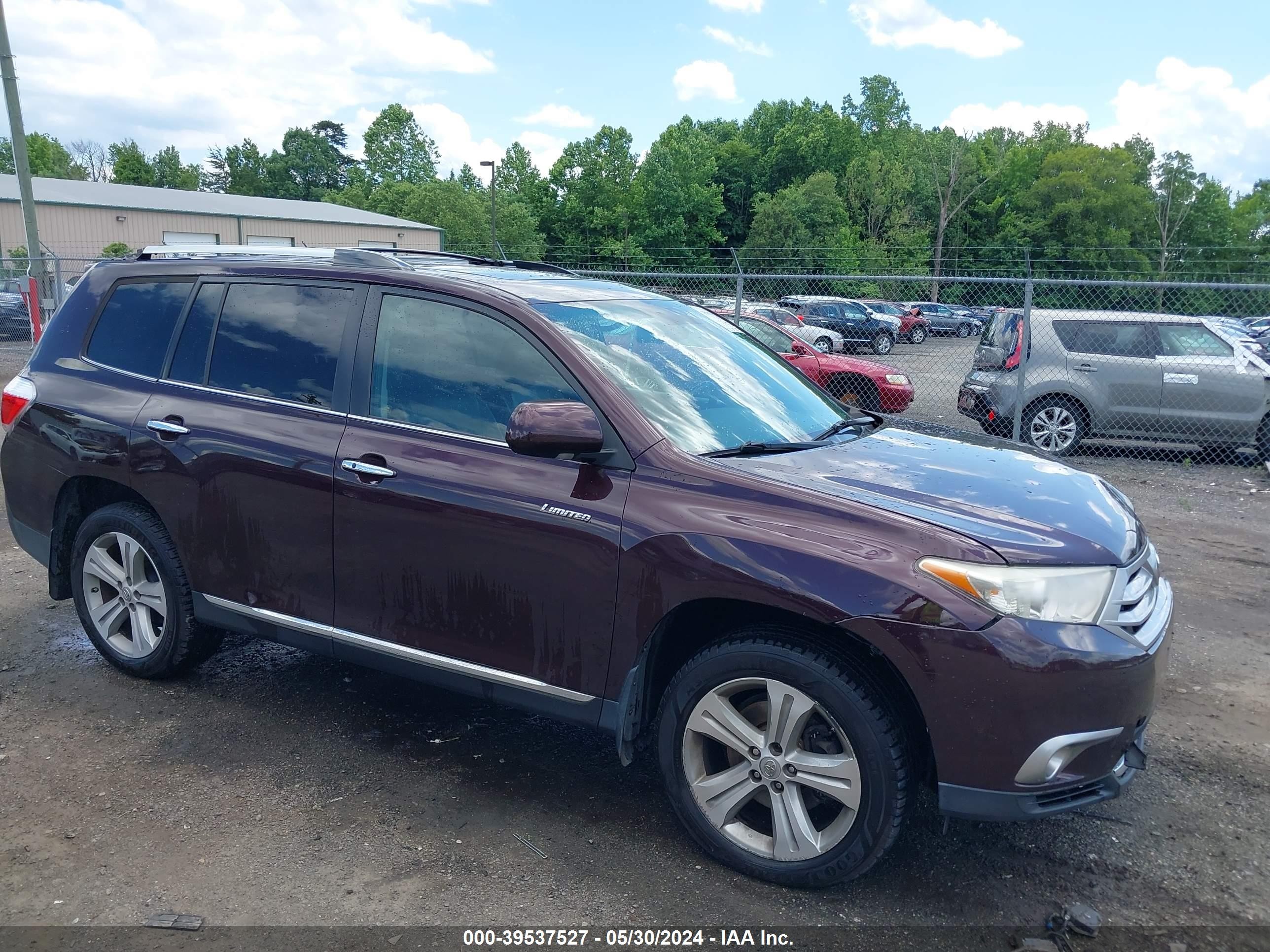 toyota highlander 2012 5tddk3ehxcs125052