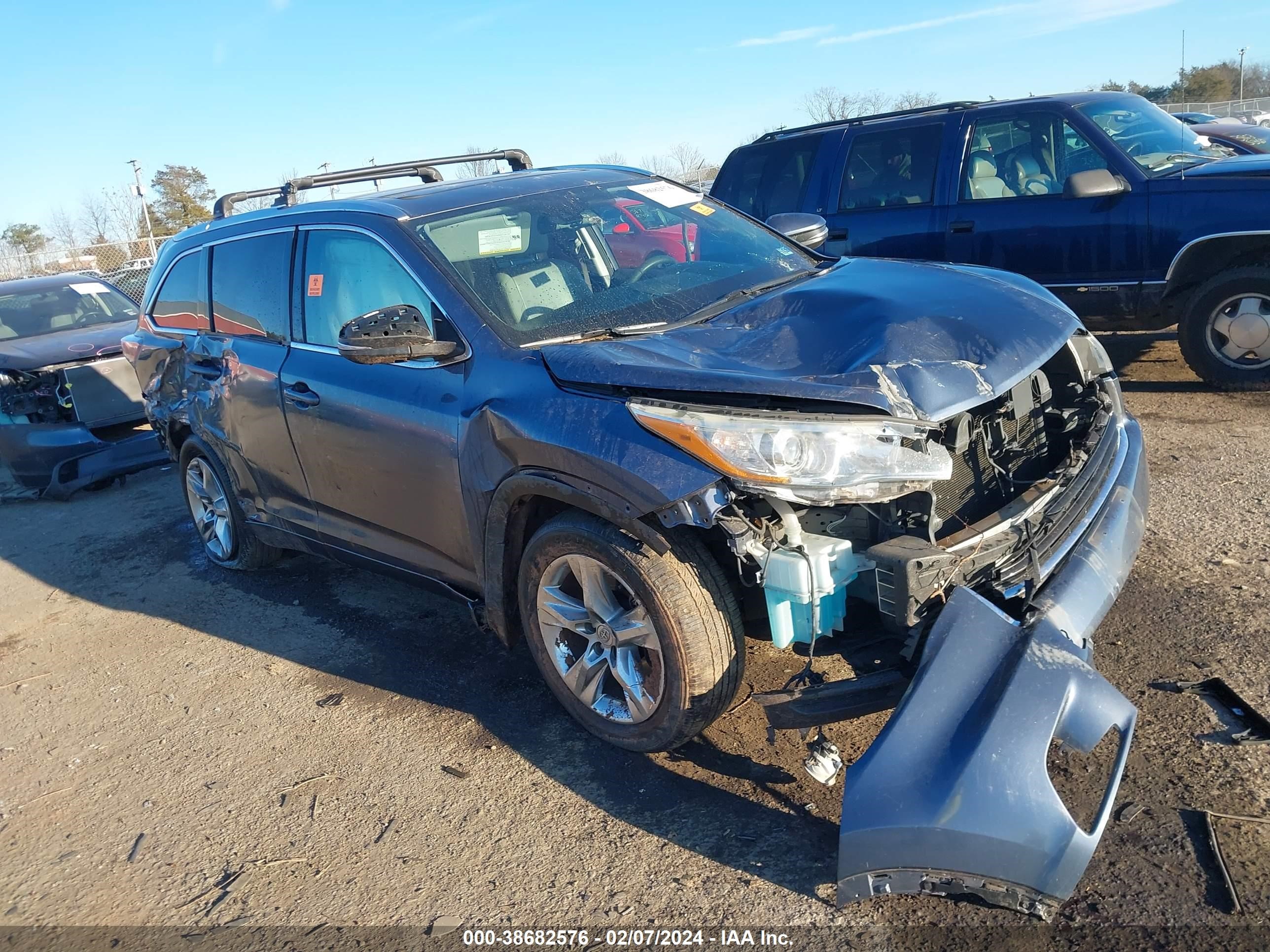 toyota highlander 2015 5tddkrfh7fs214759