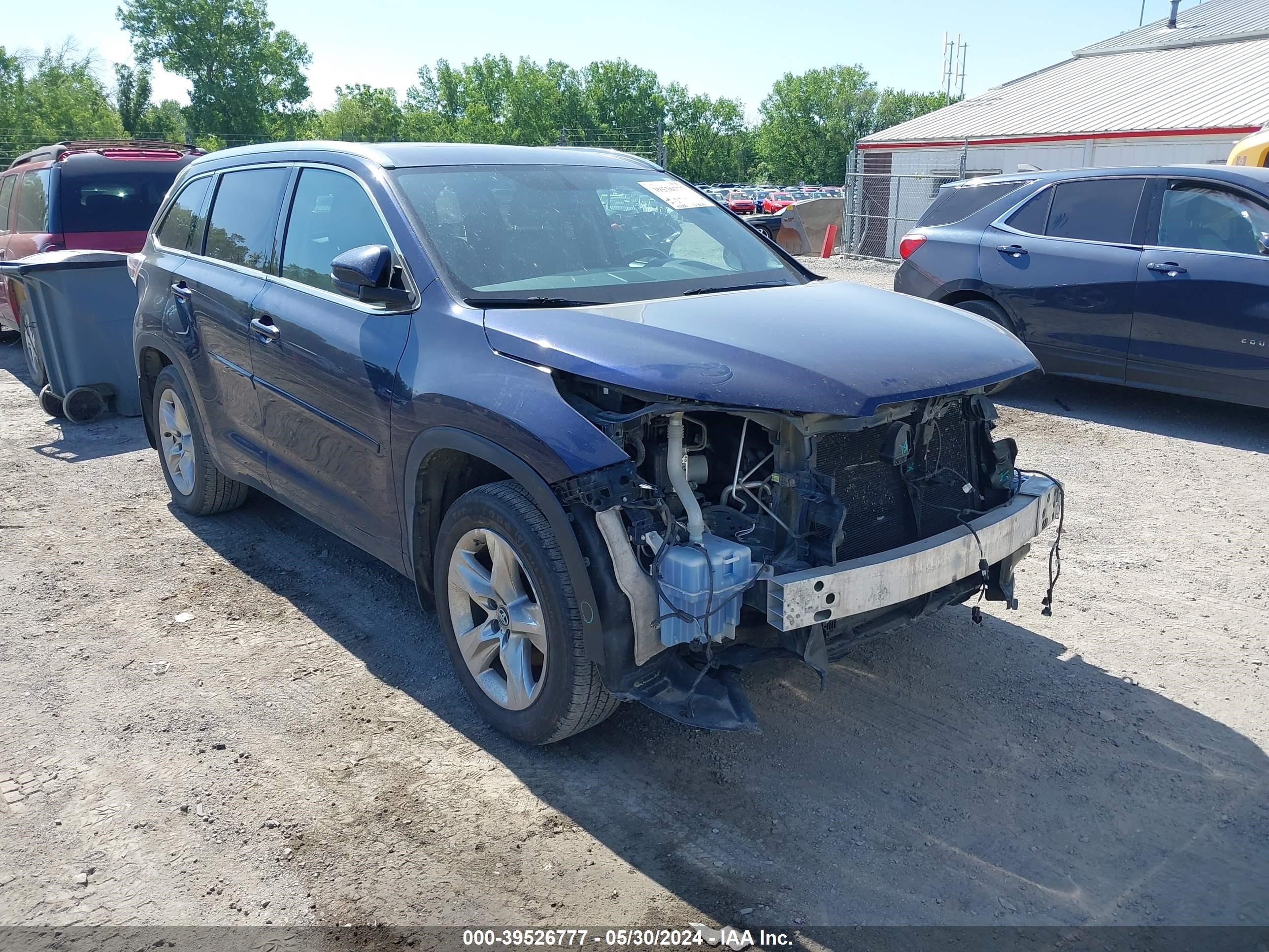 toyota highlander 2016 5tddkrfh7gs305287