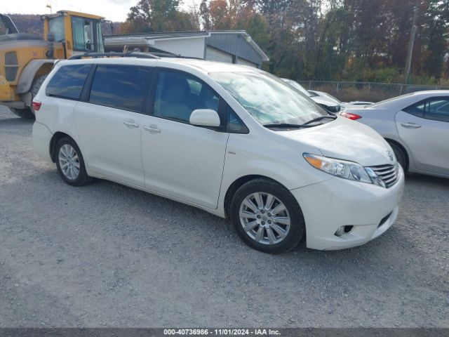 toyota sienna 2017 5tddz3dc8hs155692