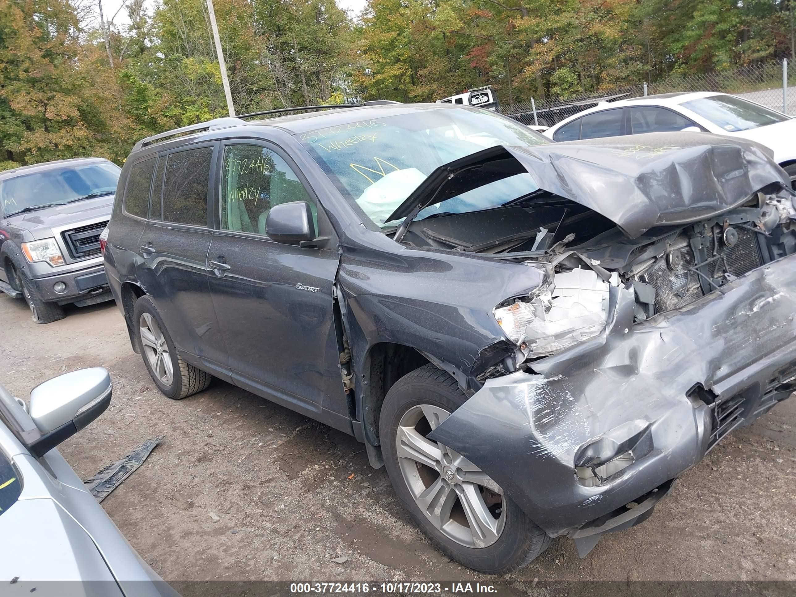 toyota highlander 2010 5tdek3eh9as008077