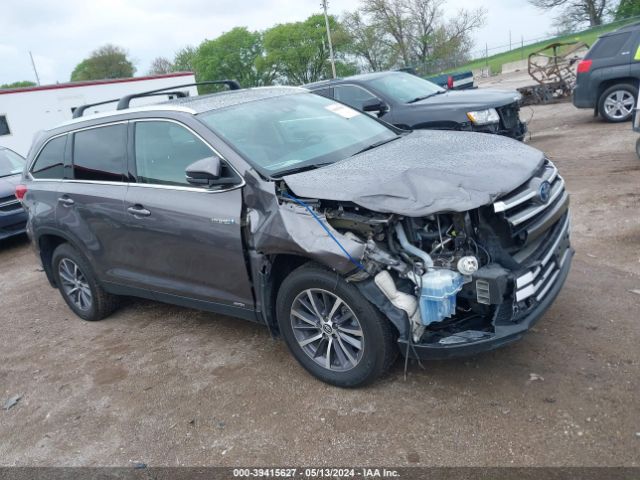 toyota highlander hybrid 2019 5tdjgrfh3ks069539