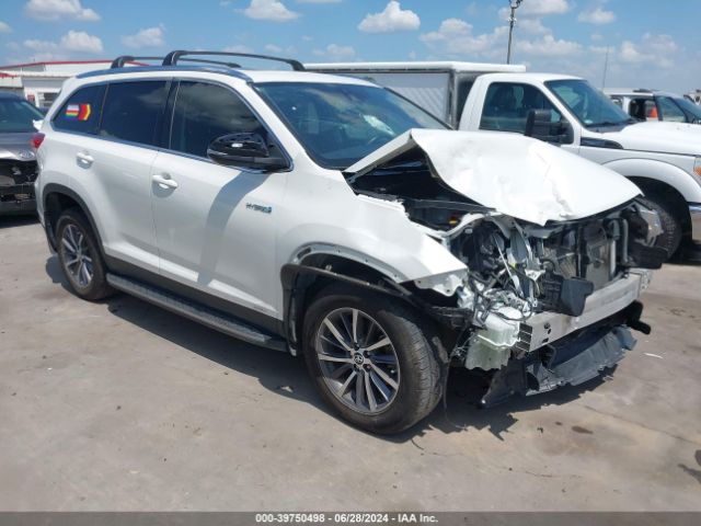 toyota highlander hybrid 2019 5tdjgrfh8ks069374