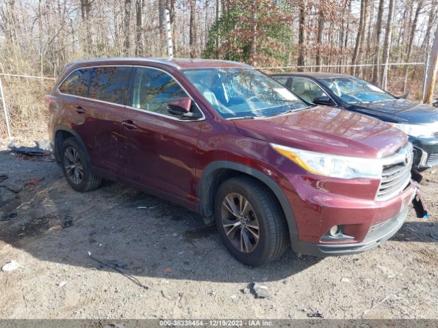 toyota highlander 2016 5tdjkrfh0gs284978