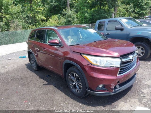 toyota highlander 2016 5tdjkrfh3gs254017