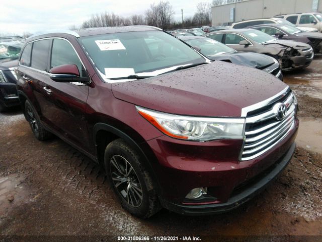 toyota highlander 2016 5tdjkrfh8gs343419