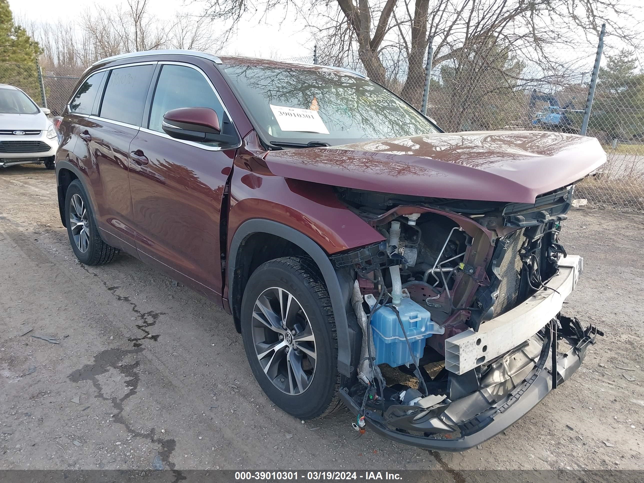 toyota highlander 2016 5tdjkrfh9gs233477