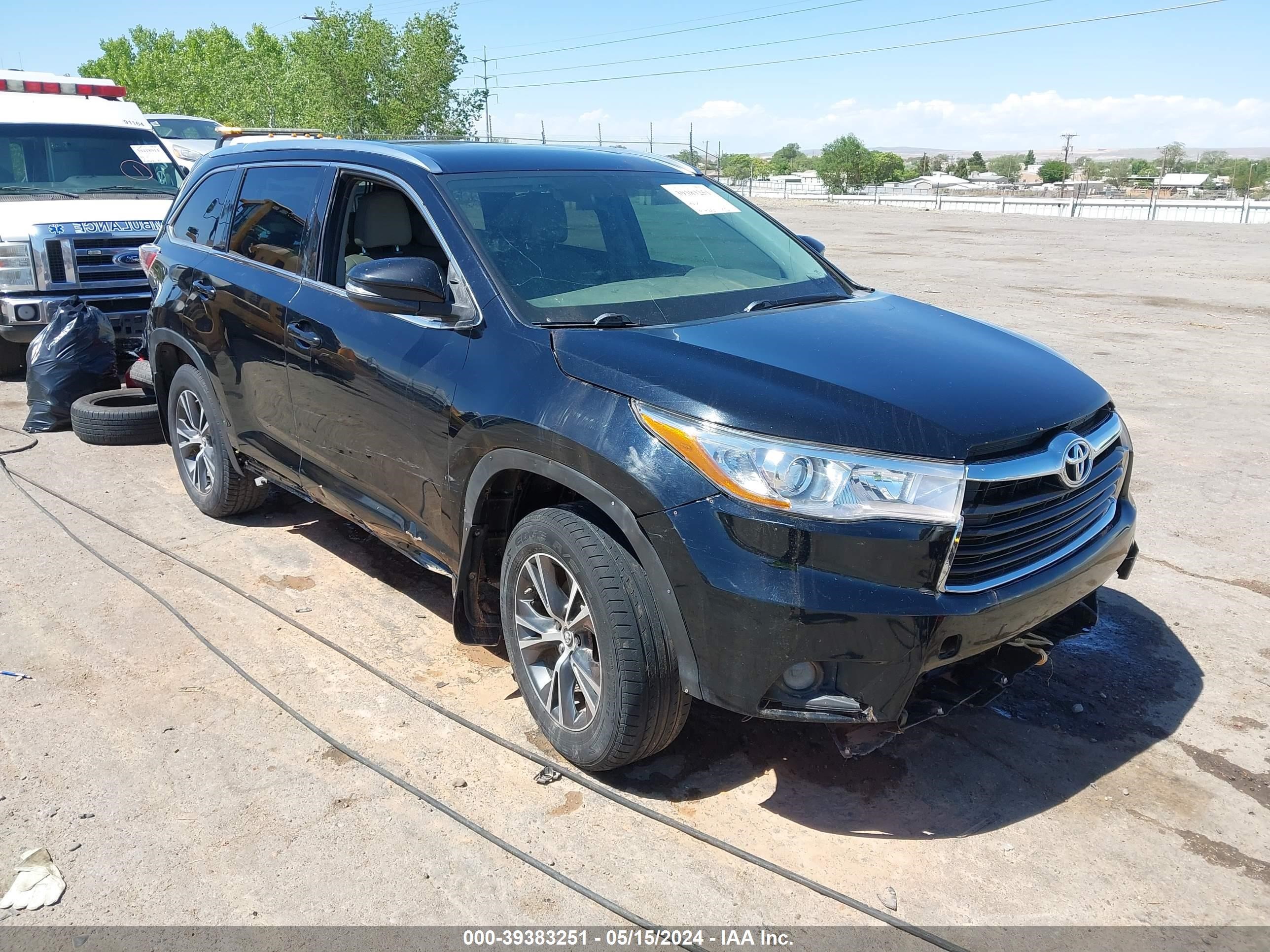 toyota highlander 2016 5tdjkrfh9gs258394