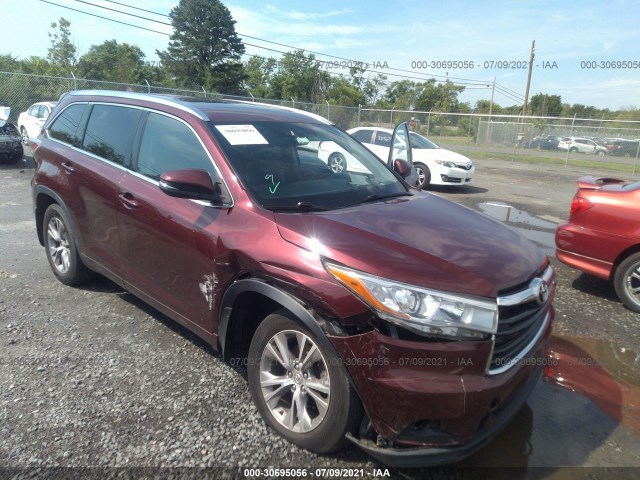 toyota highlander 2015 5tdjkrfhxfs093695