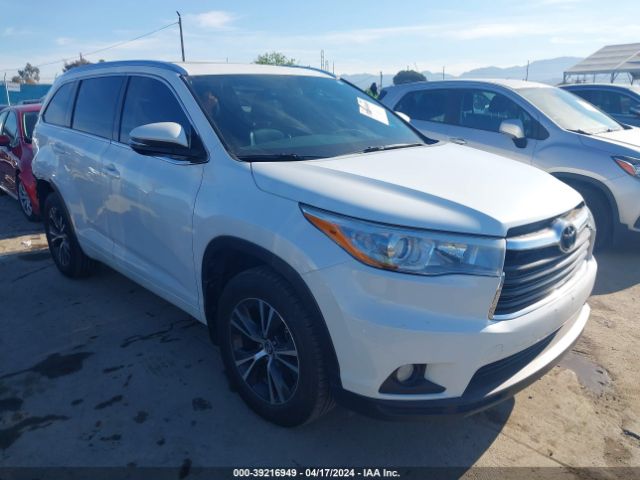 toyota highlander 2016 5tdjkrfhxgs287788