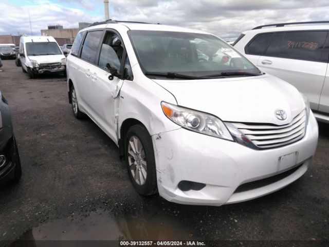 toyota sienna 2017 5tdjz3dc0hs180489