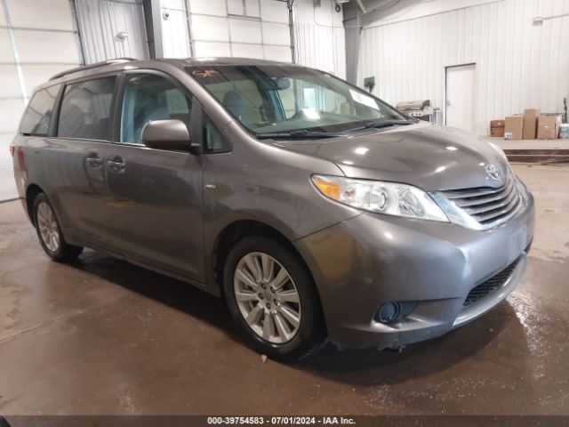 toyota sienna 2017 5tdjz3dc2hs155965