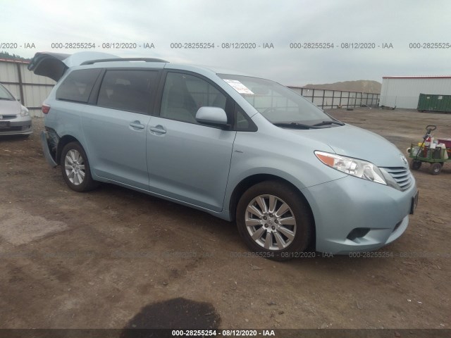 toyota sienna 2017 5tdjz3dc8hs181485