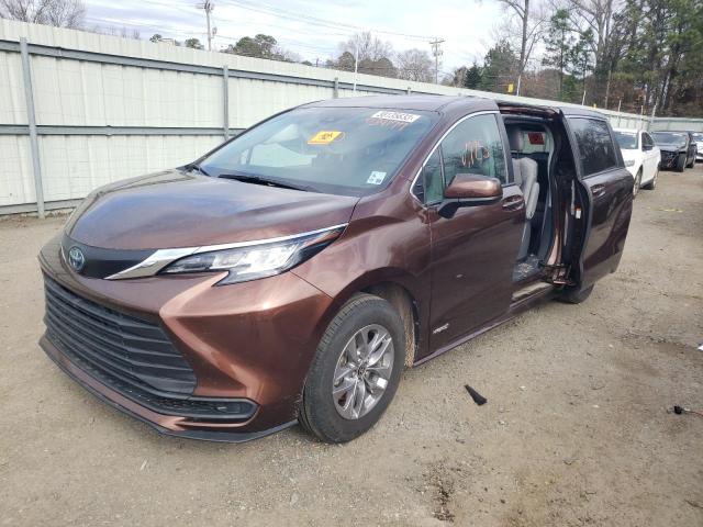 toyota sienna le 2021 5tdkrkec1ms039177