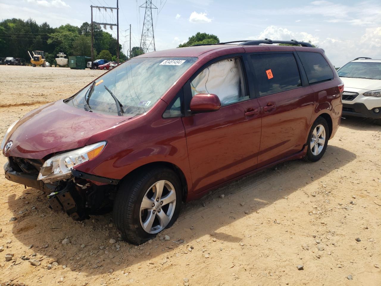 toyota sienna 2017 5tdkz3dc5hs859579