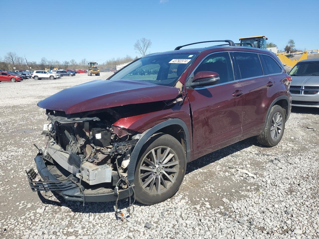 toyota highlander 2017 5tdkzrfh2hs214125