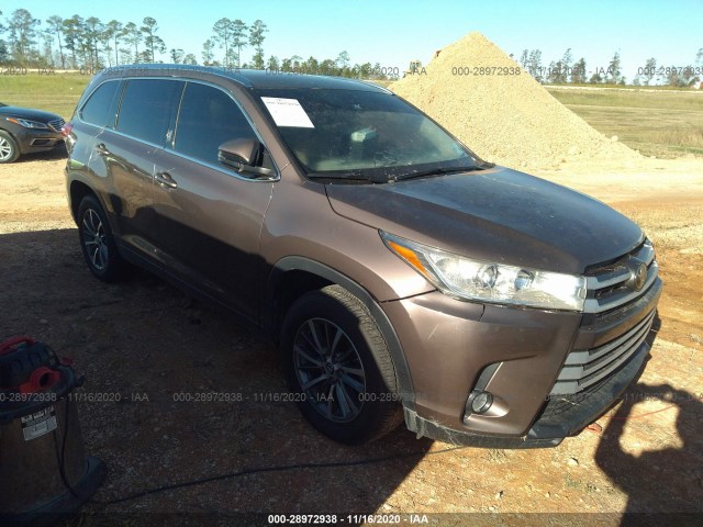 toyota highlander 2019 5tdkzrfhxks365799