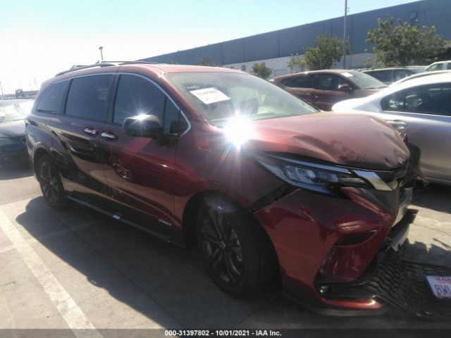 toyota sienna 2021 5tdxrkec7ms043272